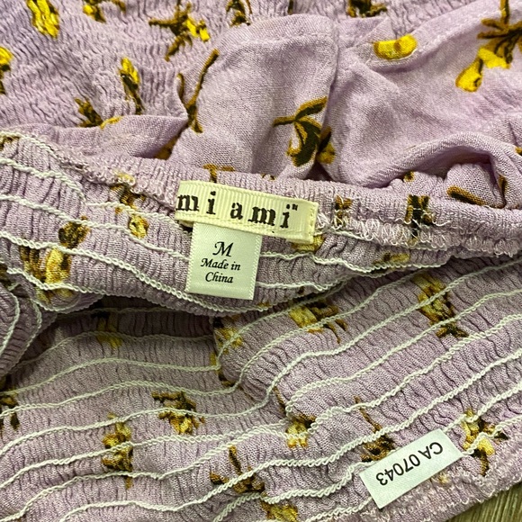 Cute Purple Floral Crop Top, great condition. - Picture 7 of 8